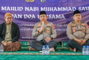Peringati Maulid Nabi 1448 H, Polresta Malang Kota Ajak Driver Ojol Doa Bersama Kenang Setahun Kepergian Affan Kurniawan