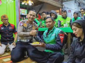 Sambut Hari Lalu Lintas Bhayangkara ke-71, Polresta Malang Kota Gelar Doa Bersama Ojol